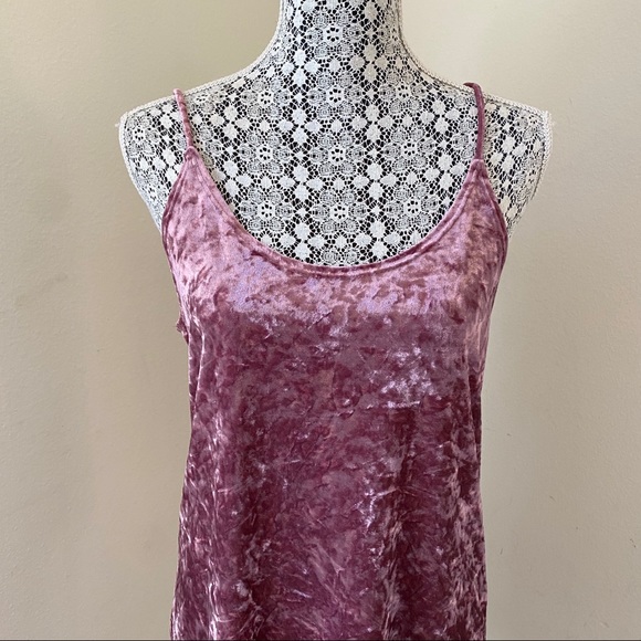Forever 21 Cami Velvet Mauve Mini Dress - Picture 2 of 5